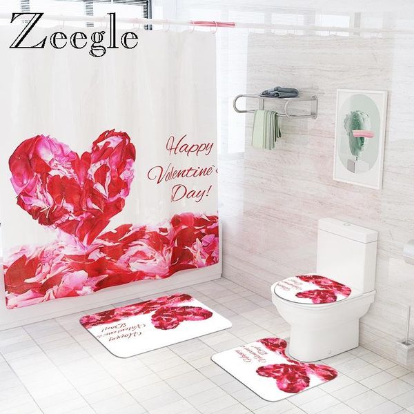 love printed bath mat and waterproof shower curtain set washable u-shaped toilet rug foot anti-slip pad mats 
love printed bath mat and waterproof shower curtain set washable u-shaped toilet rug foot anti-slip pad mats