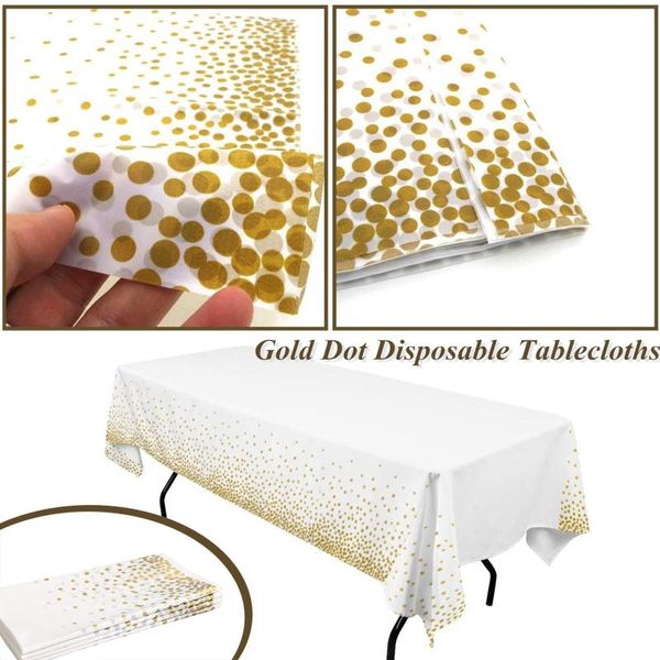 disposable dinnerware gold dot tablecloths plastic table cover for happy birthday party supplies wedding decoration
disposable dinnerware gold dot tablecloths plastic table cover for happy birthday party supplies wedding decoration