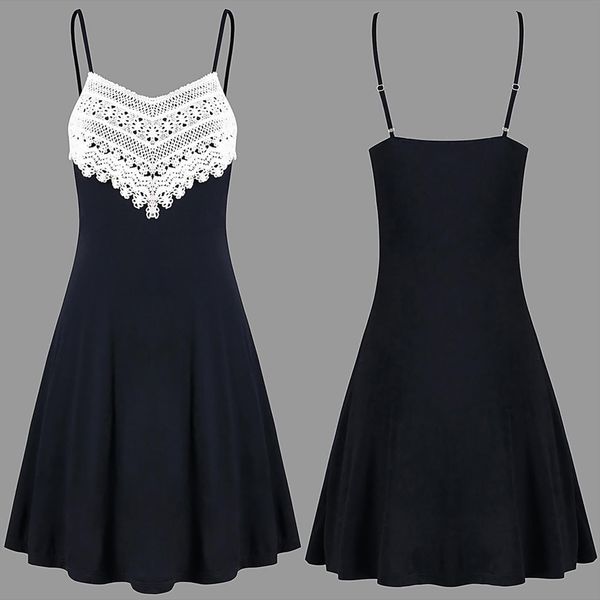 japanese style suspender strap womens dress casual crochet lace backless sleeveless mini slip camisole, Black;gray
japanese style suspender strap womens dress casual crochet lace backless sleeveless mini slip camisole, Black;gray
