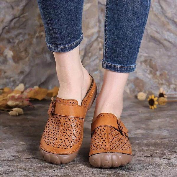 women hollow out slippers woman comfortable buckle slides ladies leather mules female applique wedges shoes plus size, Black
women hollow out slippers woman comfortable buckle slides ladies leather mules female applique wedges shoes plus size, Black