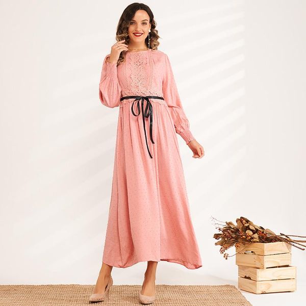 casual dresses summer fashion women's long-sleeved round neck jacquard lace stitching high-waist slim-fit long sweet and versatile ribb, Black;gray
casual dresses summer fashion women's long-sleeved round neck jacquard lace stitching high-waist slim-fit long sweet and versatile ribb, Black;gray