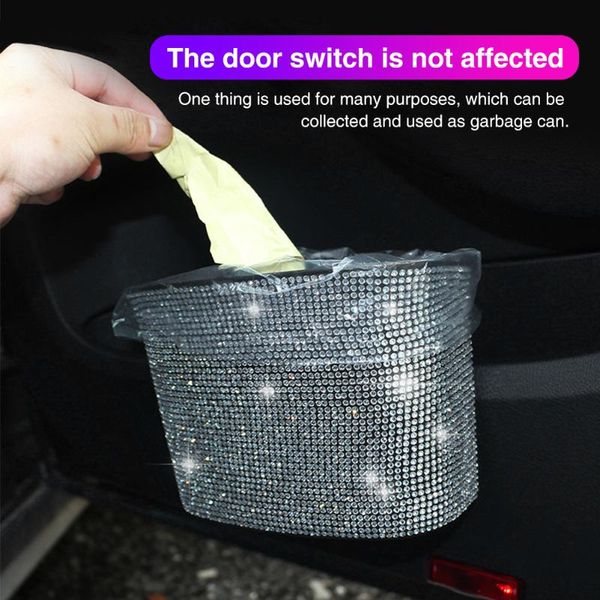 other interior accessories vehicle-mounted diamond trash can with rhinestone large capacity hanging wastebasket car
other interior accessories vehicle-mounted diamond trash can with rhinestone large capacity hanging wastebasket car