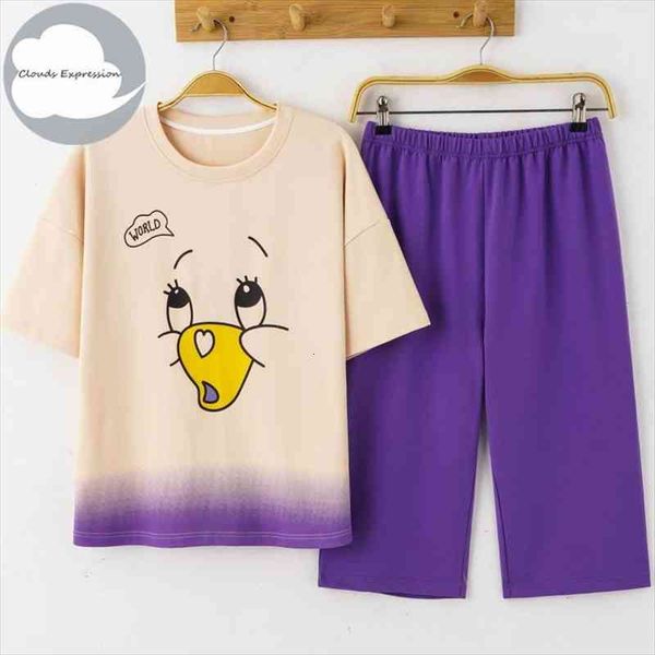 summer pajama sets short sleeved womens sleepwears cartoon cotton pajamas 3xl size loungewear loose casual home pijama mujer, Black;red
summer pajama sets short sleeved womens sleepwears cartoon cotton pajamas 3xl size loungewear loose casual home pijama mujer, Black;red