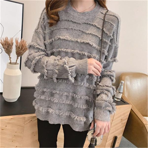 women's sweaters korean fashion autumn fall winter 2021 temperament cotton hooded thick round neck loose sweater zy5044, White;black
women's sweaters korean fashion autumn fall winter 2021 temperament cotton hooded thick round neck loose sweater zy5044, White;black