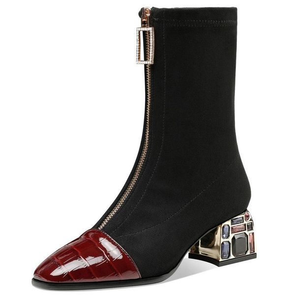 boots women ankle autumn winter genuine leather crystal high heels pumps 2021 retro party working basic shoes woman, Black
boots women ankle autumn winter genuine leather crystal high heels pumps 2021 retro party working basic shoes woman, Black