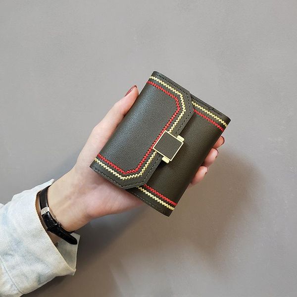 wallets ins korean version of the simple series is hipster ms. small purse female short tri-fold wallet card, Red;black
wallets ins korean version of the simple series is hipster ms. small purse female short tri-fold wallet card, Red;black