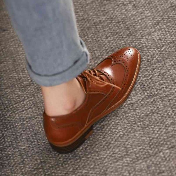dress shoes new spring/autumn women oxford woman genuine leather flats brogues vintage lace up casual brown girls ggr2, Black
dress shoes new spring/autumn women oxford woman genuine leather flats brogues vintage lace up casual brown girls ggr2, Black