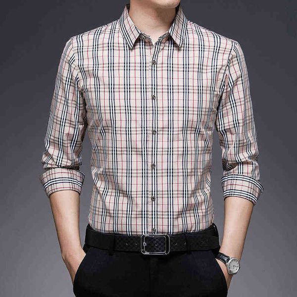 spring long sleeve shirt 2021 middle-aged men's lapel high-end versatile plaid shirt, White;black
spring long sleeve shirt 2021 middle-aged men's lapel high-end versatile plaid shirt, White;black
