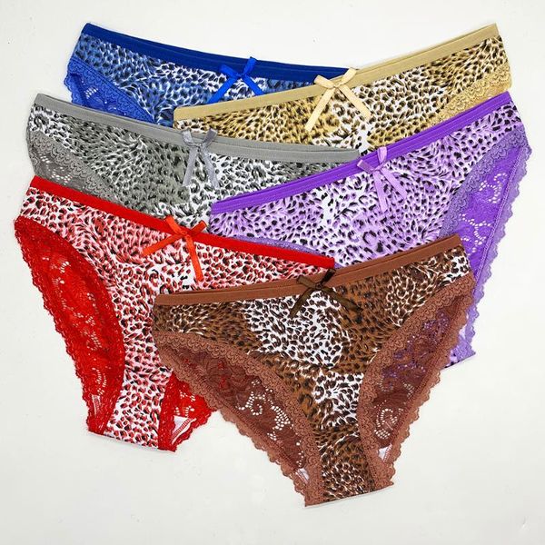 women's panties 6 pcs woman ladies cotton lace breathable briefs underwear female lingerie panty femme intimates leopard underpants, Black;pink
women's panties 6 pcs woman ladies cotton lace breathable briefs underwear female lingerie panty femme intimates leopard underpants, Black;pink