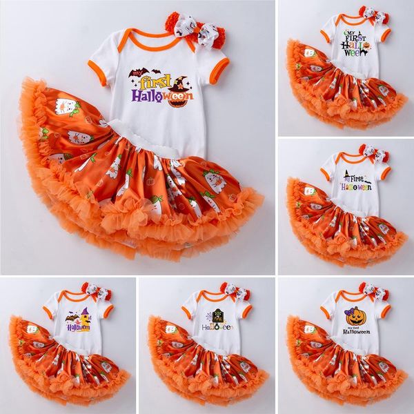 clothing sets children's halloween party short sleeved baby climbing costume orange gauze print ghost tutu skirt letter romper, White
clothing sets children's halloween party short sleeved baby climbing costume orange gauze print ghost tutu skirt letter romper, White