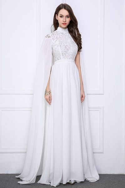 classic mermaid evening dresses with cloak high-neck applique race formal party prom dress for arabic women vestidos de novia, Black 
classic mermaid evening dresses with cloak high-neck applique race formal party prom dress for arabic women vestidos de novia, Black