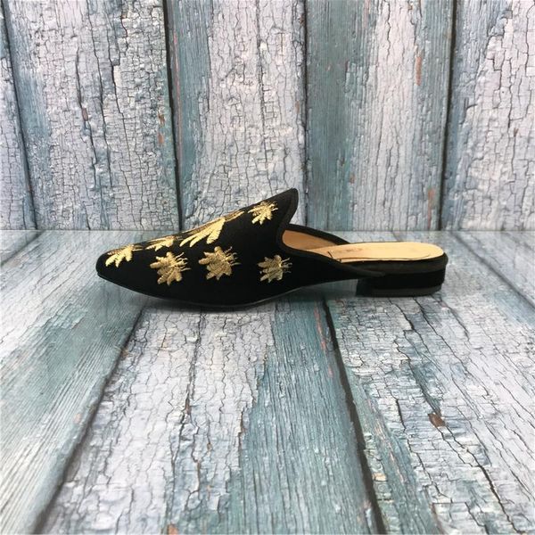 slippers kmeioo us size 5-15 loafers for women, womens embroidery mule shoes velvet backless slip on pointed toe flat slides, Black
slippers kmeioo us size 5-15 loafers for women, womens embroidery mule shoes velvet backless slip on pointed toe flat slides, Black