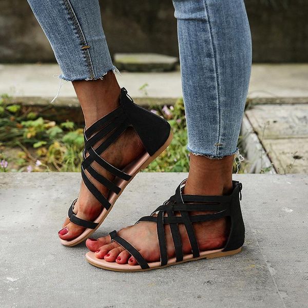 sandals women gladiator leopard thong 2021 female cross tied flowers summer fashion flats ladies casual zip shoes plus size, Black
sandals women gladiator leopard thong 2021 female cross tied flowers summer fashion flats ladies casual zip shoes plus size, Black