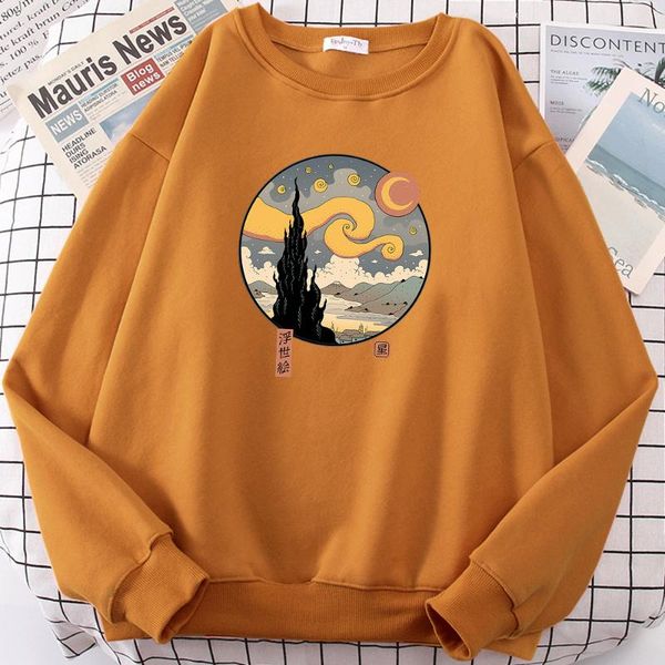 men's hoodies & sweatshirts starry ukiyo-e night prints sweatshirt fashion crewneck hoody autumn oversize casual fleece sportswears fem, Black
men's hoodies & sweatshirts starry ukiyo-e night prints sweatshirt fashion crewneck hoody autumn oversize casual fleece sportswears fem, Black