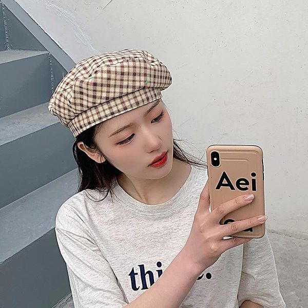 berets japanese art plaid beret women summer wild retro fashion hat korean casual small fresh painter designer, Blue;gray
berets japanese art plaid beret women summer wild retro fashion hat korean casual small fresh painter designer, Blue;gray