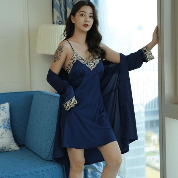 women's sleepwear plus szie 2 piece nightdress bathrobe sets dressing gown kimono bridesmaid robes satin v neck nightgown summer, Black;red
women's sleepwear plus szie 2 piece nightdress bathrobe sets dressing gown kimono bridesmaid robes satin v neck nightgown summer, Black;red