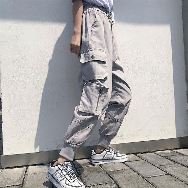 women's pants & capris zipper gothic cargo women streetwear sweatpants high waist harajuku womens joggers trousers, Black;white
women's pants & capris zipper gothic cargo women streetwear sweatpants high waist harajuku womens joggers trousers, Black;white