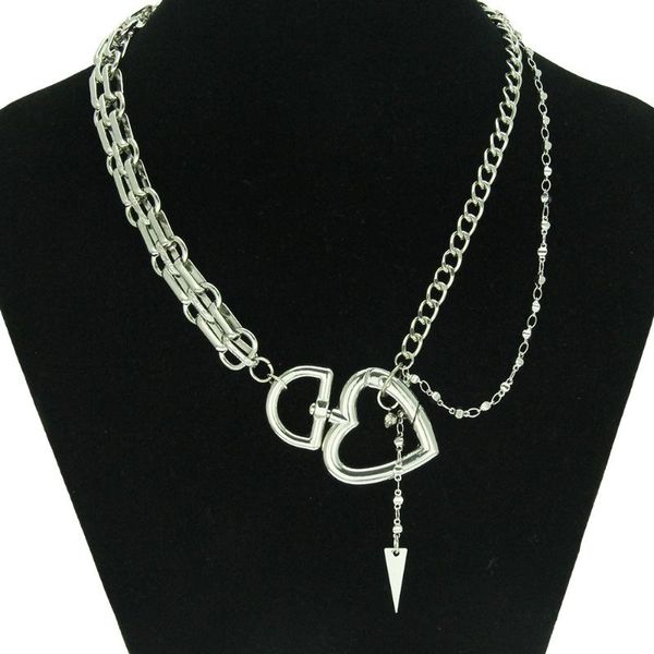 pendant necklaces layered necklace for women fashion punk link chains with heart gothic neck chain jewelry can open clavicle, Silver
pendant necklaces layered necklace for women fashion punk link chains with heart gothic neck chain jewelry can open clavicle, Silver