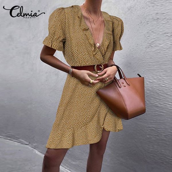 dresses women 2021 summer puff sleeve mini dress celmia fashion floral print ruffles sundress casual high waist v neck party vestidos, Black;gray
dresses women 2021 summer puff sleeve mini dress celmia fashion floral print ruffles sundress casual high waist v neck party vestidos, Black;gray