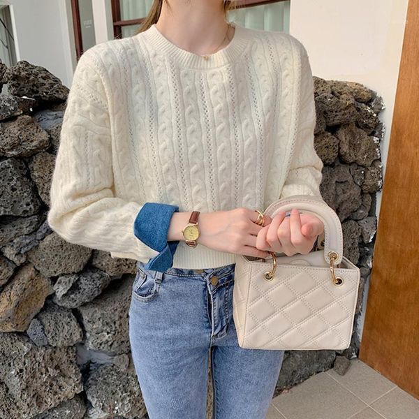 japan style sweater autumn winter korean fashion loose simple thin s all-match splicing round neck long sleeve women's sweaters, White;black
japan style sweater autumn winter korean fashion loose simple thin s all-match splicing round neck long sleeve women's sweaters, White;black