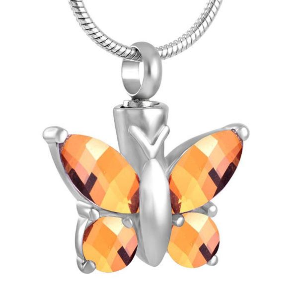 pendant necklaces fashion crystal butterfly necklace cremation urn purple/blue/red/green/pink color memorial jewelry cremains keepsake, Silver
pendant necklaces fashion crystal butterfly necklace cremation urn purple/blue/red/green/pink color memorial jewelry cremains keepsake, Silver