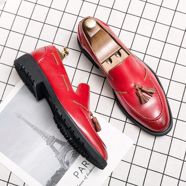 dress shoes fashion leather male formal black red tassel men's evening sneakers oxfords men footwear
dress shoes fashion leather male formal black red tassel men's evening sneakers oxfords men footwear