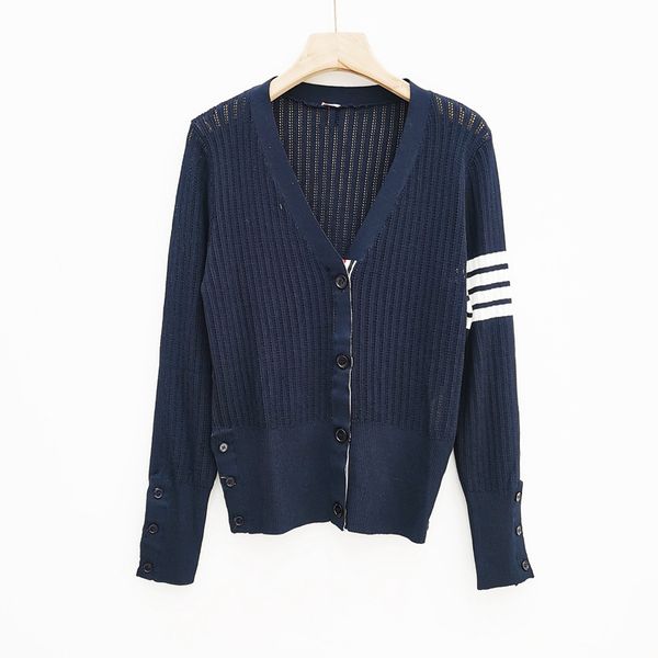 sweater knit 2021 spring and summer tb stripe ted hollow out thin v-neck cardigan sunscreen jacket air conditioner jacket women's wear, White;black
sweater knit 2021 spring and summer tb stripe ted hollow out thin v-neck cardigan sunscreen jacket air conditioner jacket women's wear, White;black