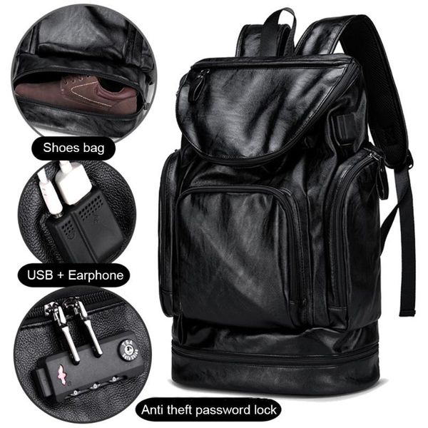 backpack large capacity man's pu bag 15.6 inch anti theft with shoe student teenagers usb charging travel bagpack mochila
backpack large capacity man's pu bag 15.6 inch anti theft with shoe student teenagers usb charging travel bagpack mochila