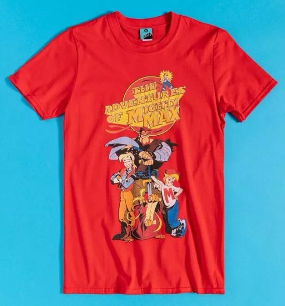 the adventures of mighty max red t-shirt, White;black