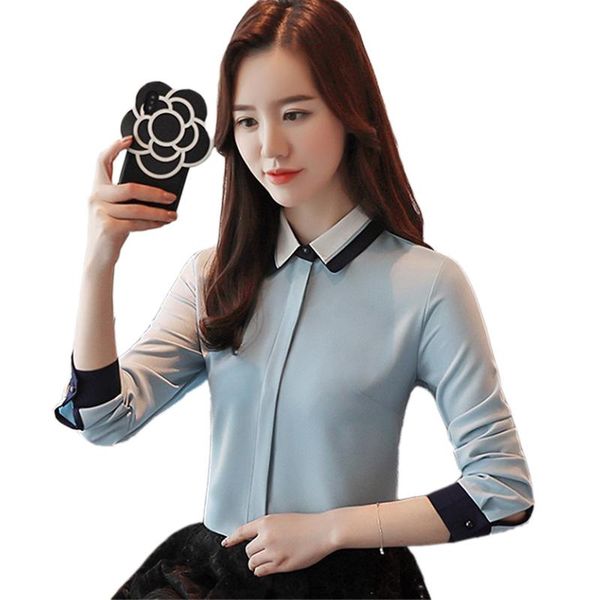 women's blouses & shirts elegant chiffon women blouse 2021 spring and ol office long sleeve slim shirt, White
women's blouses & shirts elegant chiffon women blouse 2021 spring and ol office long sleeve slim shirt, White