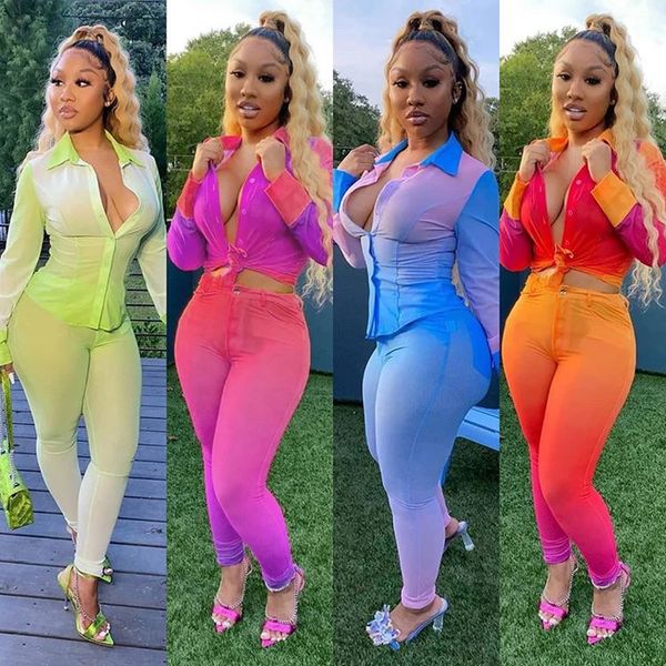 jumpsuits,rompers beautiful trend big size autumn women's wear lapel shirt gradient halo dye long sleeve suit
jumpsuits,rompers beautiful trend big size autumn women's wear lapel shirt gradient halo dye long sleeve suit