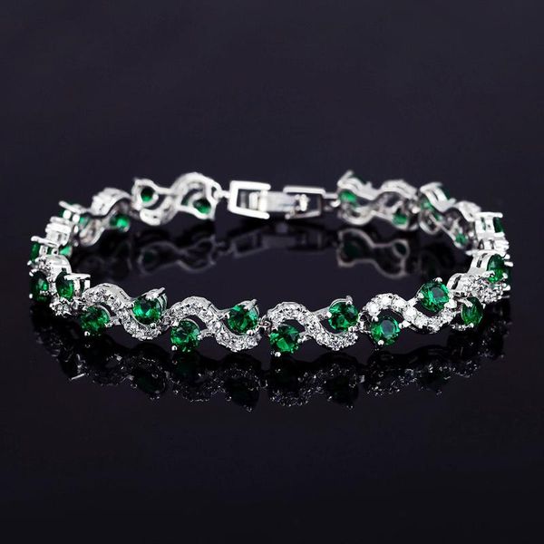 link, chain charm bracelets for women multicolor crystal cubic zirconia bangle bending wave boho bracelet shining jewelry accessories, Black
link, chain charm bracelets for women multicolor crystal cubic zirconia bangle bending wave boho bracelet shining jewelry accessories, Black