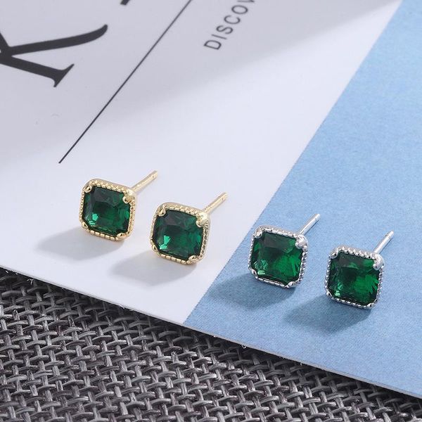 trendy retro s925 sterling silver light luxury style sparkling geometric square emerald earrings exquisite gift for women hoop & huggie, Golden;silver
trendy retro s925 sterling silver light luxury style sparkling geometric square emerald earrings exquisite gift for women hoop & huggie, Golden;silver