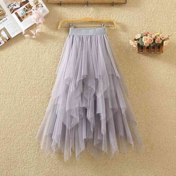 women irregular tulle skirts fashion elastic high waist mesh tutu pleated long skirts midi skirt saias faldas jupe femmle, Black
women irregular tulle skirts fashion elastic high waist mesh tutu pleated long skirts midi skirt saias faldas jupe femmle, Black