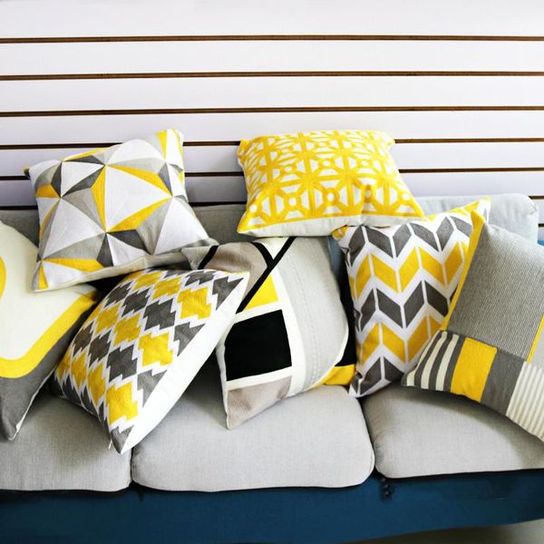 canvas cotton home decor embroidered cushion cover yellow grey geometric square embroidery pillow 45x45cm sham cushion/decorative
canvas cotton home decor embroidered cushion cover yellow grey geometric square embroidery pillow 45x45cm sham cushion/decorative