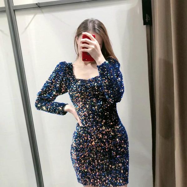 casual dresses design european women's puff long sleeve velvet fabric paillette shinny bling bodycon tunic party club dress vestidos s, Black;gray
casual dresses design european women's puff long sleeve velvet fabric paillette shinny bling bodycon tunic party club dress vestidos s, Black;gray