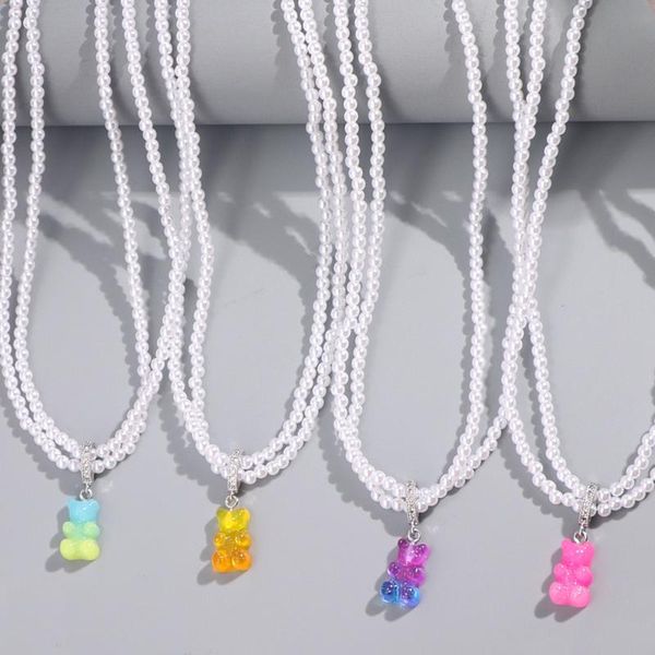 chokers 2021 gradient gummy bear double layer pearl beaded necklace for women white diy mushroom choker creative girls gift, Golden;silver
chokers 2021 gradient gummy bear double layer pearl beaded necklace for women white diy mushroom choker creative girls gift, Golden;silver