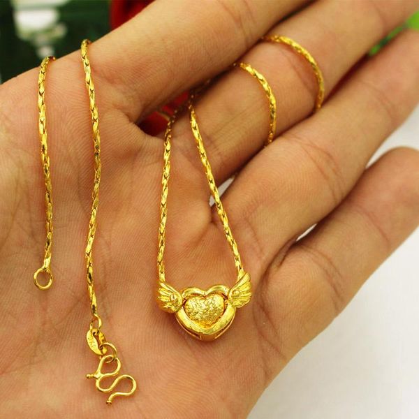 pendant necklaces 24k gold filled for women, pure color lovely flying heart necklace women wedding jewelry, Silver
pendant necklaces 24k gold filled for women, pure color lovely flying heart necklace women wedding jewelry, Silver