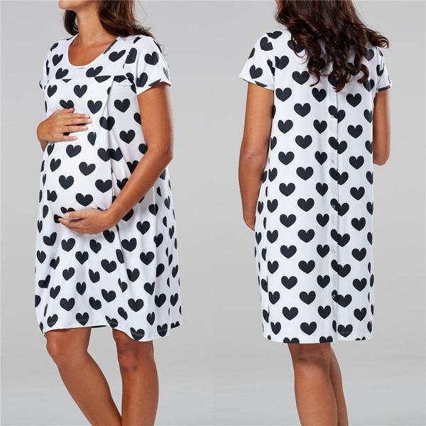 size maternity sleepwear nursing dresses childbirth breastfeeding lactation nightgown pajamas for women, White
size maternity sleepwear nursing dresses childbirth breastfeeding lactation nightgown pajamas for women, White