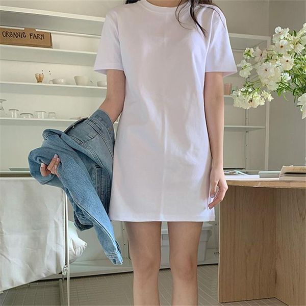casual dresses summer 2021 fashion korean version was thin loose simple round neck t-shirt solid color skirt dress women, Black;gray
casual dresses summer 2021 fashion korean version was thin loose simple round neck t-shirt solid color skirt dress women, Black;gray