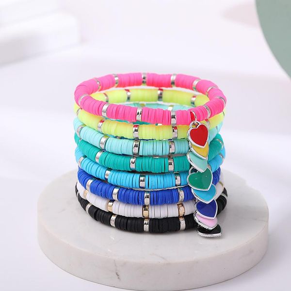 beaded, strands bohemian ethnic style colored clay metal gasket bracelet women fashion summer beach handmade soft pottery jewelry gift, Black
beaded, strands bohemian ethnic style colored clay metal gasket bracelet women fashion summer beach handmade soft pottery jewelry gift, Black