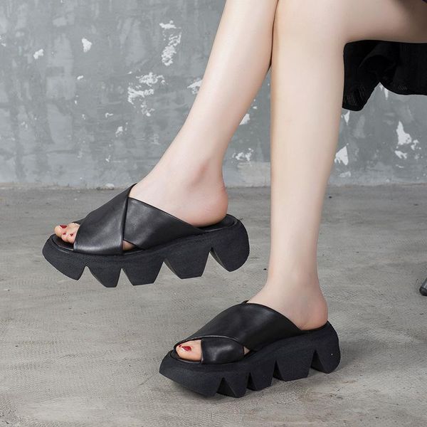 women leather slippers high heels beach black casual summer shoes for handmade genuine wedge slipper
women leather slippers high heels beach black casual summer shoes for handmade genuine wedge slipper