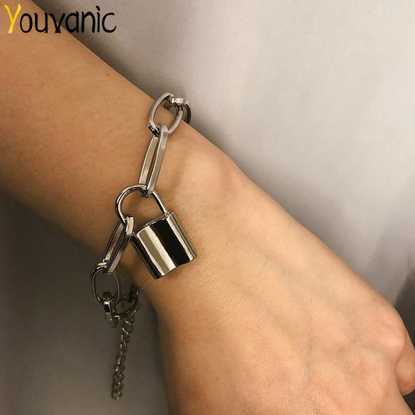 charm bracelets youvanic punk lovers lock bracelet gold alloy thick chain bangles for women statement jewelry 0395, Golden;silver
charm bracelets youvanic punk lovers lock bracelet gold alloy thick chain bangles for women statement jewelry 0395, Golden;silver