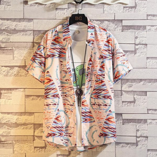 summer men's ins fashion trend casual graffiti shirt beach style printed short-sleeved shirts, White;black
summer men's ins fashion trend casual graffiti shirt beach style printed short-sleeved shirts, White;black