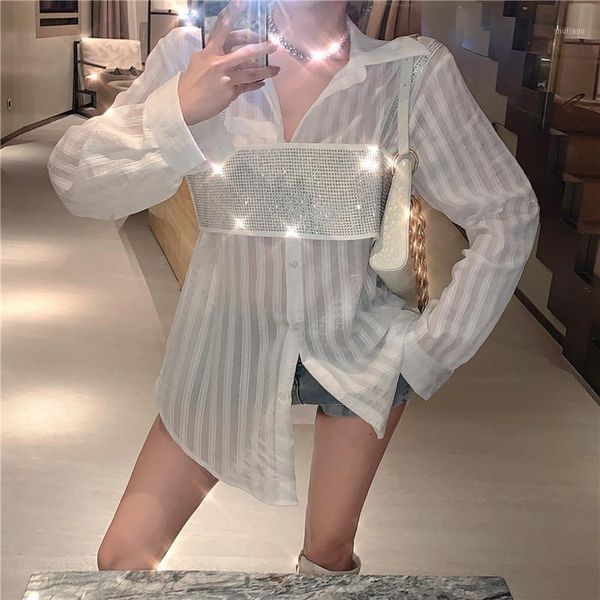 fashion shirts women two-piece french sequined striped loose blouse chic white blingbling korean clothing women's blouses &
fashion shirts women two-piece french sequined striped loose blouse chic white blingbling korean clothing women's blouses &