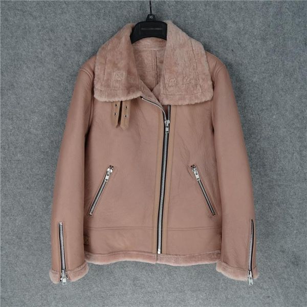 women's leather & faux .2021 yrwoman genuine clothes.winter sheepskin coat.real fur jacket.thick warm shearling outwear, Black
women's leather & faux .2021 yrwoman genuine clothes.winter sheepskin coat.real fur jacket.thick warm shearling outwear, Black