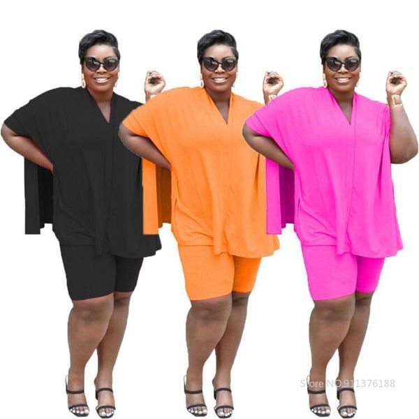 women's tracksuits summer two piece set women v neck short batwing sleeve loose crop and shorts plus size outfits wholesale drop, Gray
women's tracksuits summer two piece set women v neck short batwing sleeve loose crop and shorts plus size outfits wholesale drop, Gray