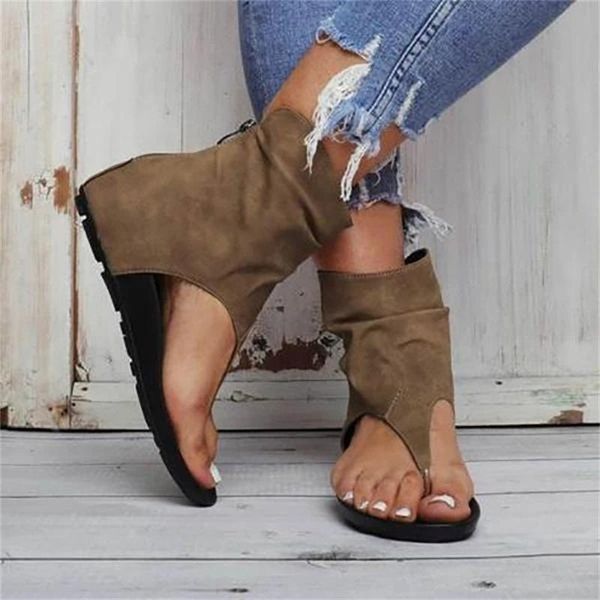 women's vintage sandals 2021 summer clip toe ladies flat gladiator shoes zip desigh plus size 35-43 female casual beach, Black
women's vintage sandals 2021 summer clip toe ladies flat gladiator shoes zip desigh plus size 35-43 female casual beach, Black