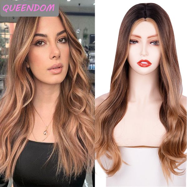 brown mix black synthetic hair wavy wig omber natural wave middle part wig for women african american heat resistant lolita wigs
brown mix black synthetic hair wavy wig omber natural wave middle part wig for women african american heat resistant lolita wigs