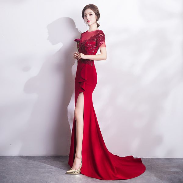 toast bride 2021 daily red fishtail banquet prident's slim annual meeting evening drs, Black;gray
toast bride 2021 daily red fishtail banquet prident's slim annual meeting evening drs, Black;gray